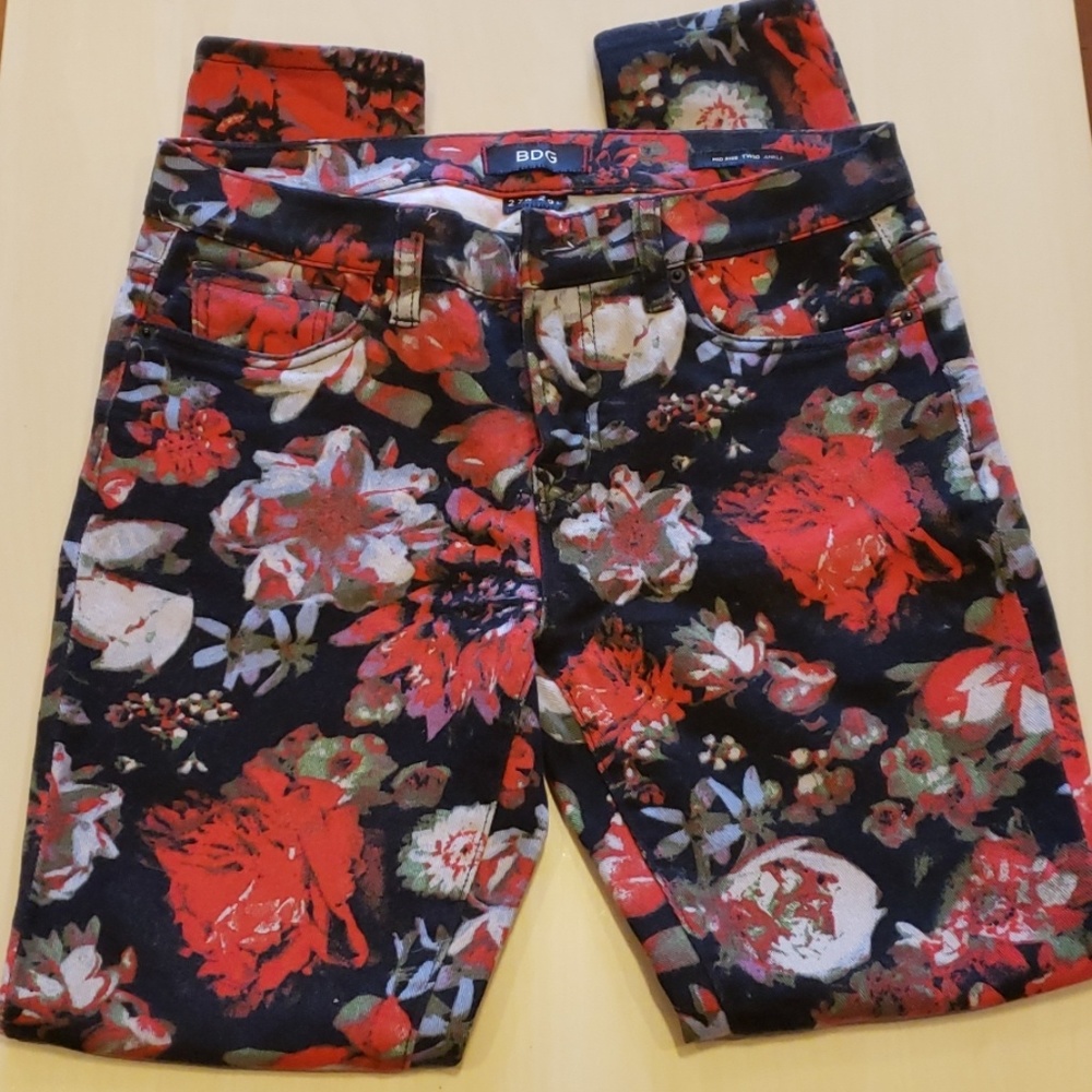 BDG Floral Skinny Jeans